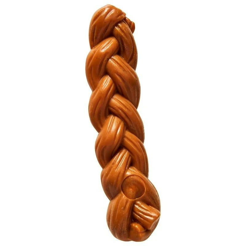 Bragged Stick Chew Toys for Dogs, Bamboo Fiber Toys for Light to Moderate Chewers, for Dogs & Teething Puppies Under 30lbs, 5.75in, Hickory Smoke
