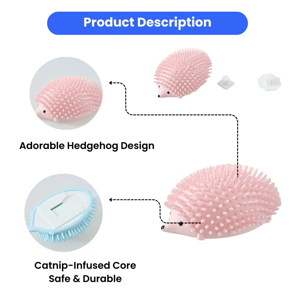 14PCS/Carton Catnip Hedgehog Cat Toy 3 Colors Mixed Interactive Chew Scratch Massage Toy Durable Catnip Toys for Cats Kittens