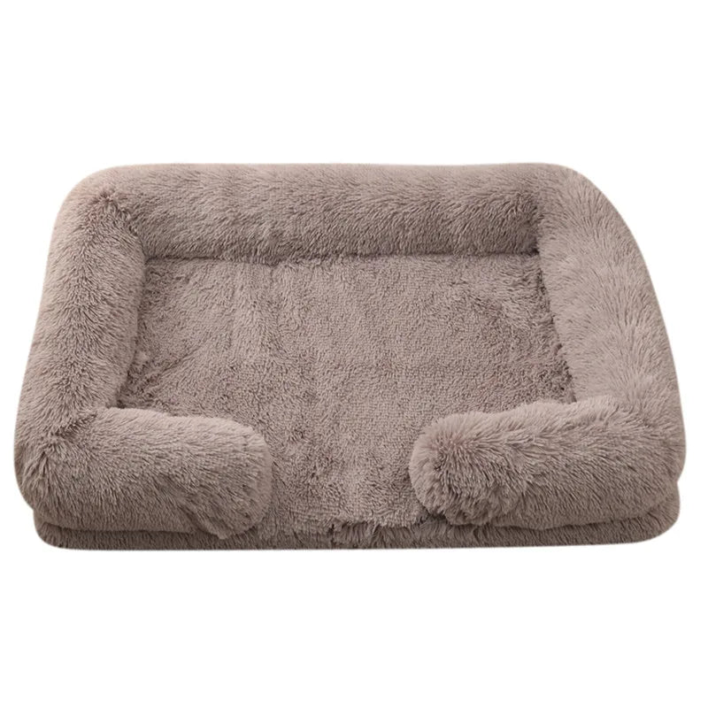 Dog Bed Dog Plush Pet Bed Winter Thickened Pad Dog Sleeping Bed Sofa Removable Pad Dog Small Large Dog Square Kennel