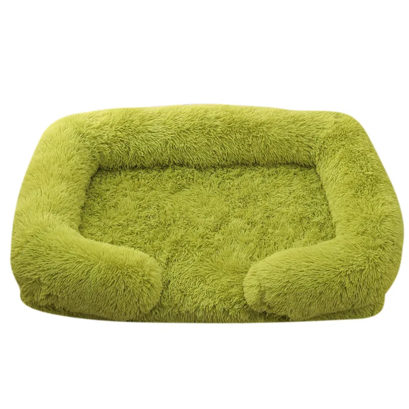 Dog Bed Dog Plush Pet Bed Winter Thickened Pad Dog Sleeping Bed Sofa Removable Pad Dog Small Large Dog Square Kennel