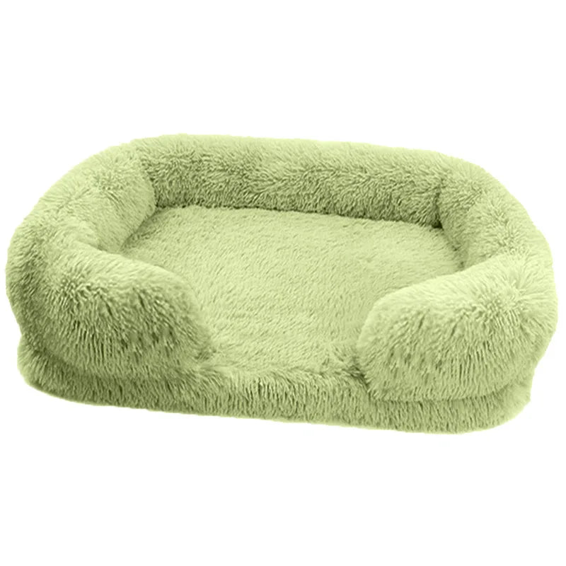 Dog Bed Dog Plush Pet Bed Winter Thickened Pad Dog Sleeping Bed Sofa Removable Pad Dog Small Large Dog Square Kennel