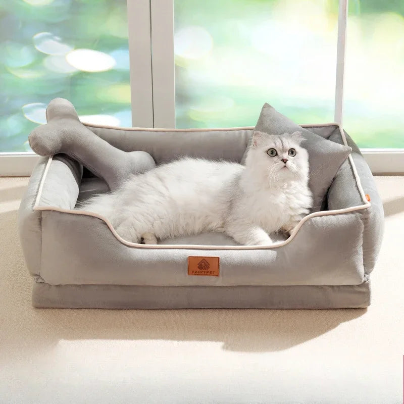 Four Seasons Universal Cat Kennel Dog Bed Super Soft Fabric Sleeping Mats Detachable Bottom Design Pet Mat Pet Sofa Supplies