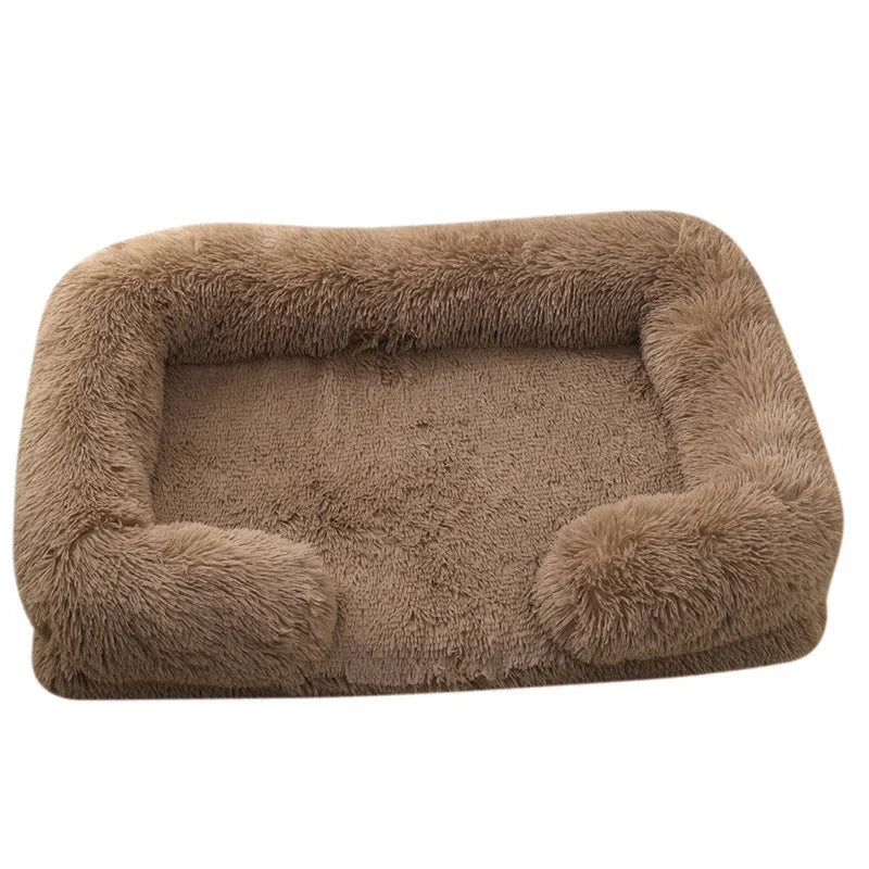 Dog Bed Dog Plush Pet Bed Winter Thickened Pad Dog Sleeping Bed Sofa Removable Pad Dog Small Large Dog Square Kennel