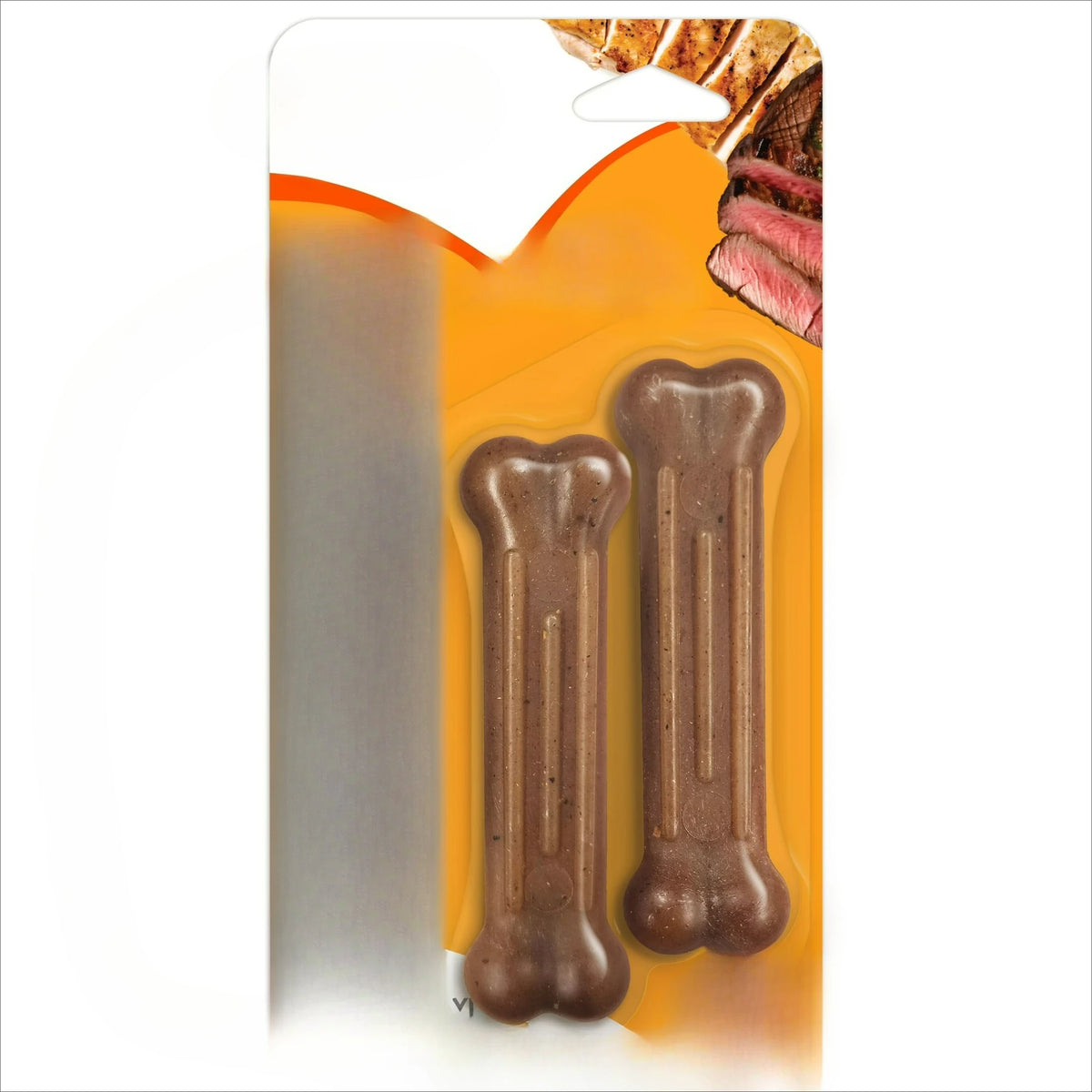 Strong Chew Textured Bone Dog Toy, Dog Chew Toy, Made With Real Beef & Chicken, X-Small, 2-Pack