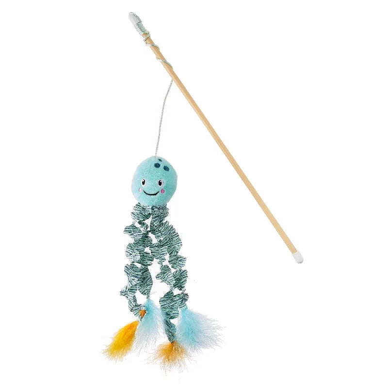 (2 pack) Jellyfish Teaser Cat Toy with Catnip, 18"