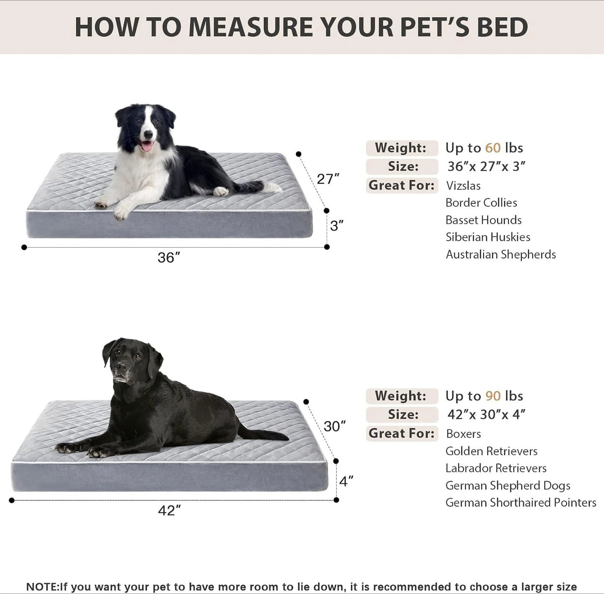2026 New Arrival Orthopedic Dog Bed Waterproof Removable Washable Pet Mat, Joint Support Cozy Sleep Bed for Large Senior Dogs