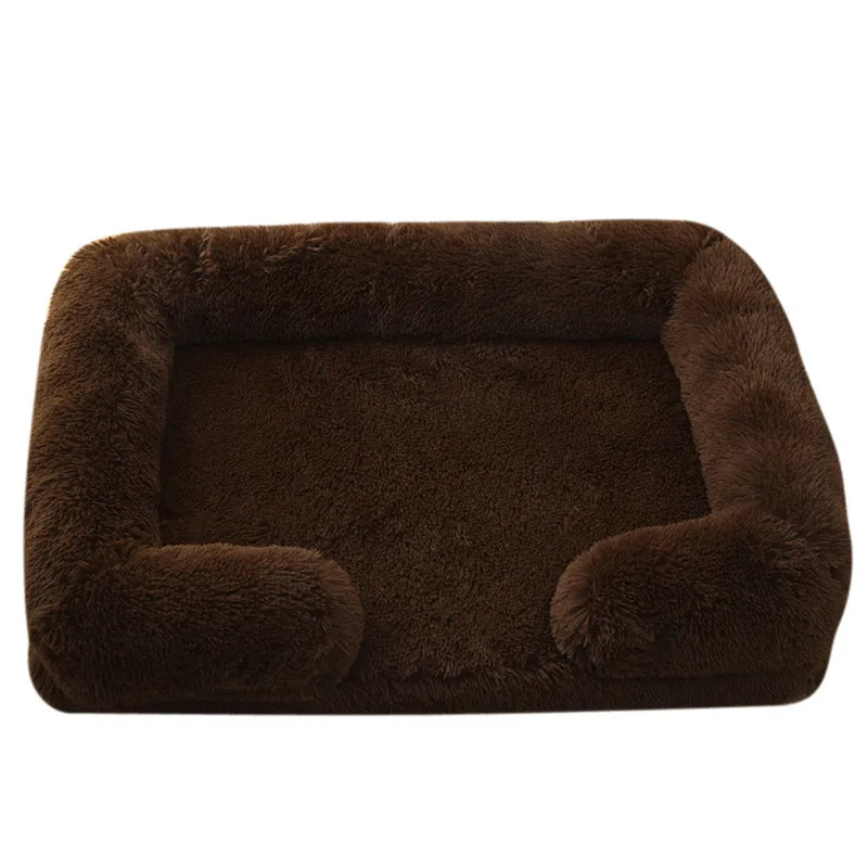 Dog Bed Dog Plush Pet Bed Winter Thickened Pad Dog Sleeping Bed Sofa Removable Pad Dog Small Large Dog Square Kennel