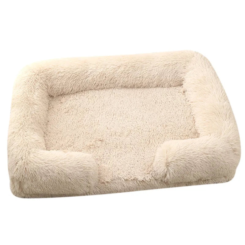 Dog Bed Dog Plush Pet Bed Winter Thickened Pad Dog Sleeping Bed Sofa Removable Pad Dog Small Large Dog Square Kennel