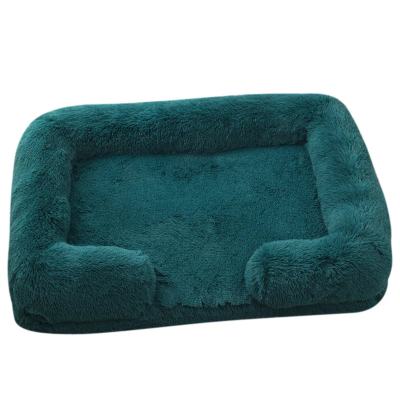 Dog Bed Dog Plush Pet Bed Winter Thickened Pad Dog Sleeping Bed Sofa Removable Pad Dog Small Large Dog Square Kennel