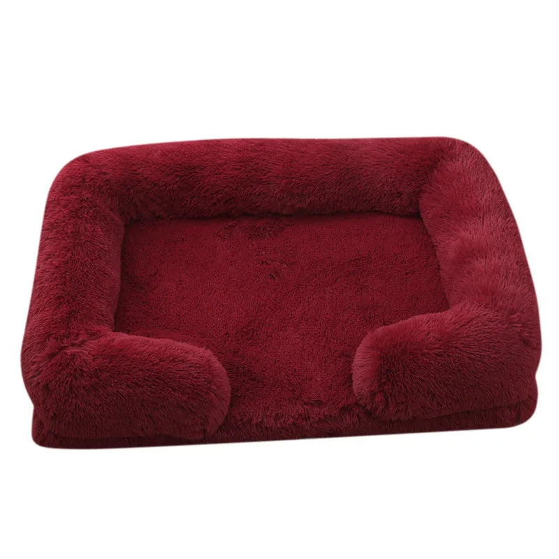 Dog Bed Dog Plush Pet Bed Winter Thickened Pad Dog Sleeping Bed Sofa Removable Pad Dog Small Large Dog Square Kennel