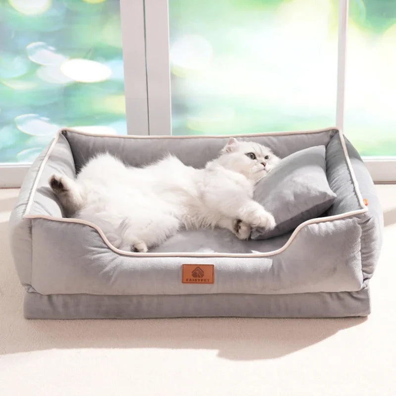 Four Seasons Universal Cat Kennel Dog Bed Super Soft Fabric Sleeping Mats Detachable Bottom Design Pet Mat Pet Sofa Supplies