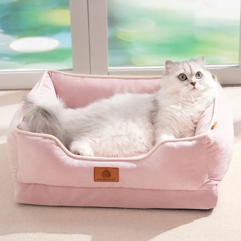 Four Seasons Universal Cat Kennel Dog Bed Super Soft Fabric Sleeping Mats Detachable Bottom Design Pet Mat Pet Sofa Supplies