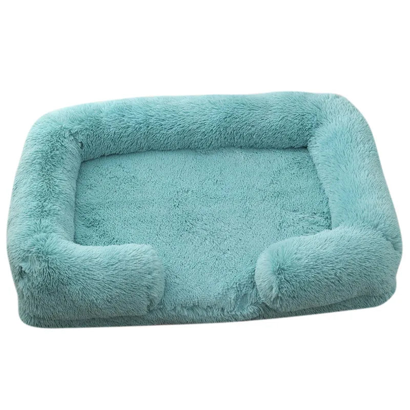Dog Bed Dog Plush Pet Bed Winter Thickened Pad Dog Sleeping Bed Sofa Removable Pad Dog Small Large Dog Square Kennel