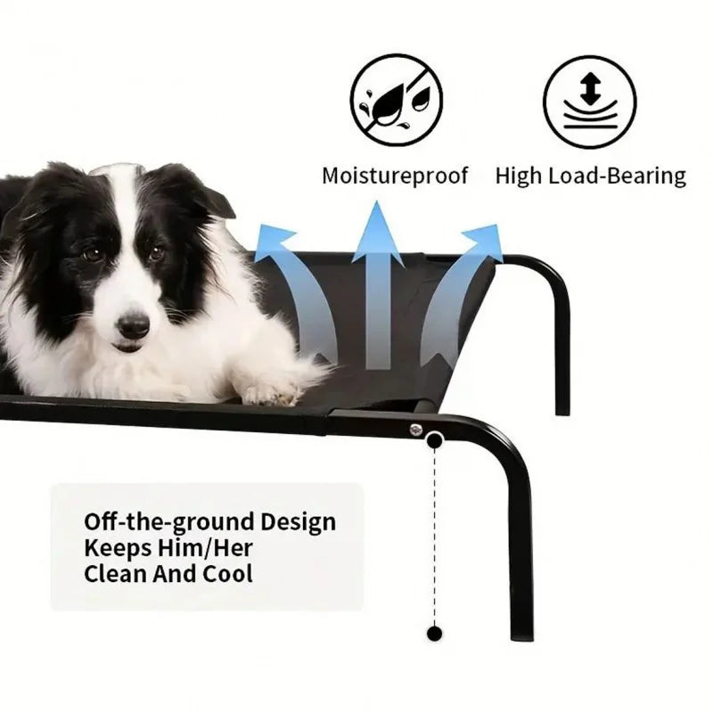 Elevated Dog Bed All Seasons Breathable Waterproof Pet Bed Removable Washable Raised Cot for Small Medium Large Dogs