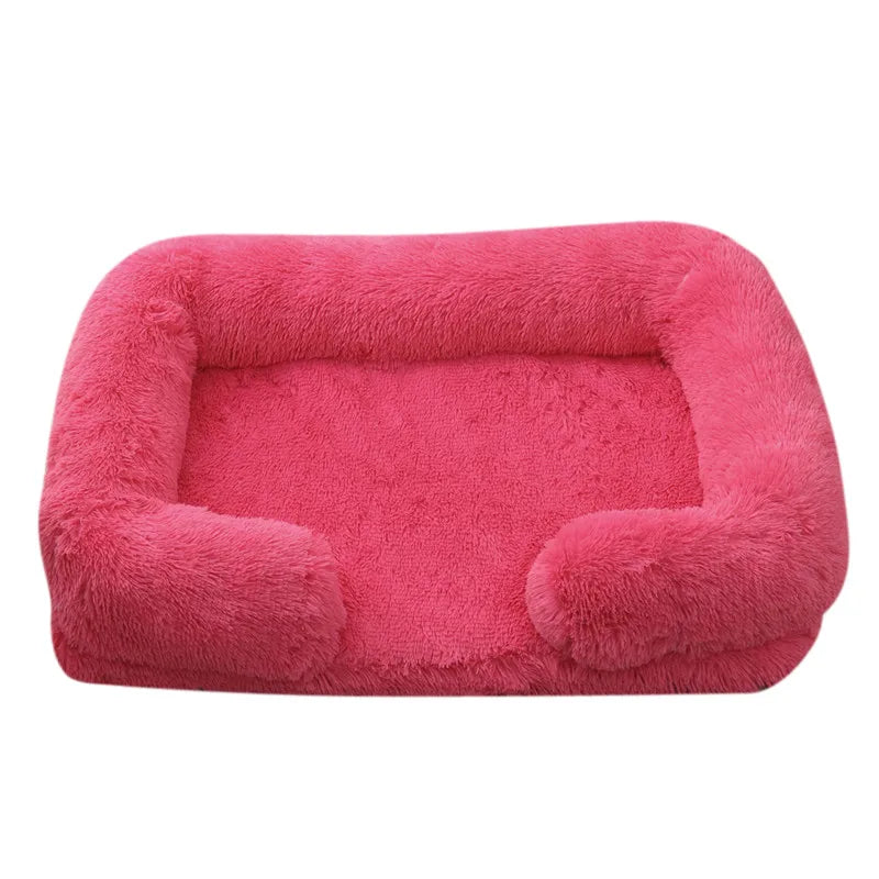 Dog Bed Dog Plush Pet Bed Winter Thickened Pad Dog Sleeping Bed Sofa Removable Pad Dog Small Large Dog Square Kennel