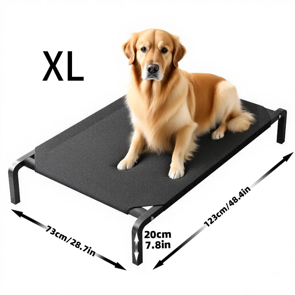 Elevated Dog Bed All Seasons Breathable Waterproof Pet Bed Removable Washable Raised Cot for Small Medium Large Dogs