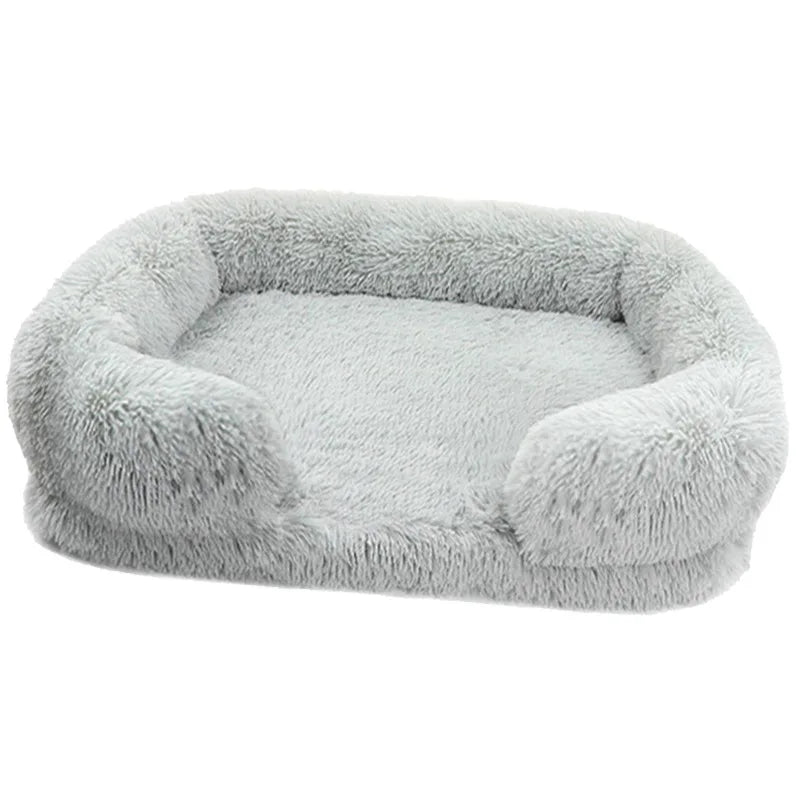 Dog Bed Dog Plush Pet Bed Winter Thickened Pad Dog Sleeping Bed Sofa Removable Pad Dog Small Large Dog Square Kennel